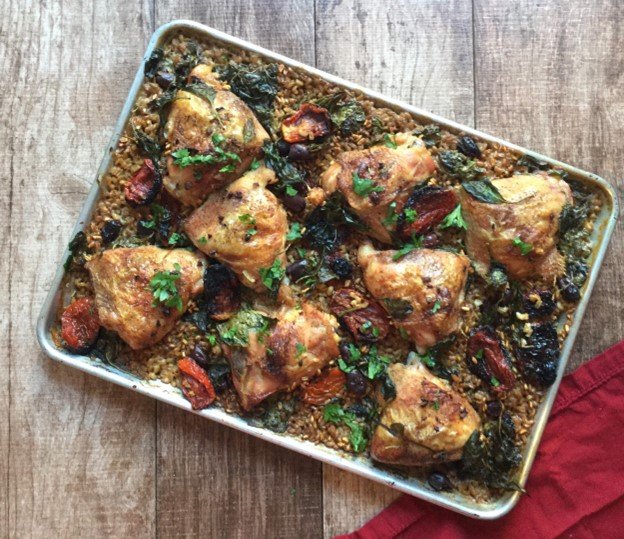 Balsamic Roasted Chicken with Farro